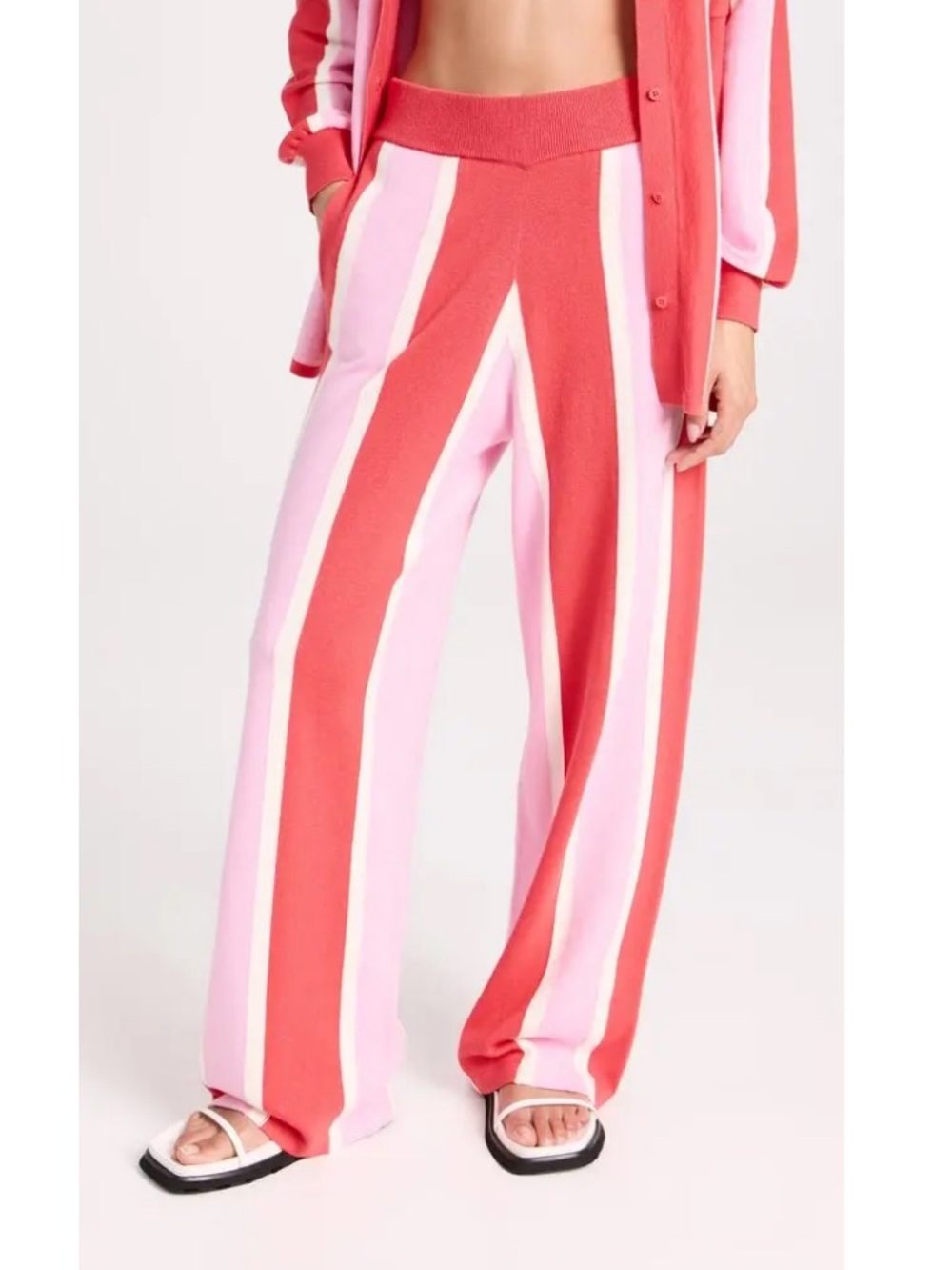NWOT LMND Carmen Knit Pants in Stripe - Size Small